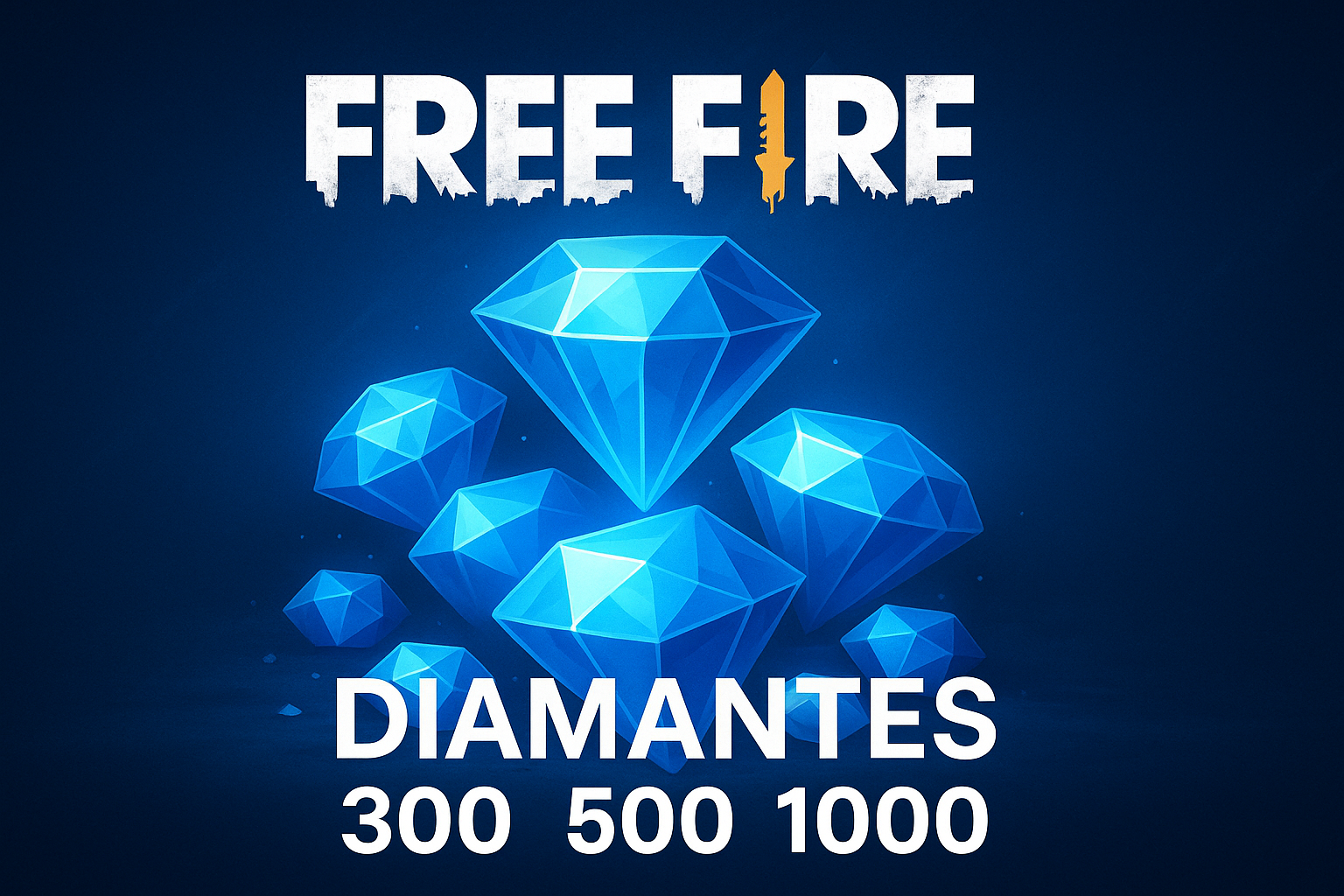 Diamantes Free Fire Argentina — Recarga 300, 500 o 1000 diamantes